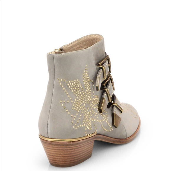 Chloe Susanna Boots Booties in Ash / Gray Suede - Picture 2 of 15